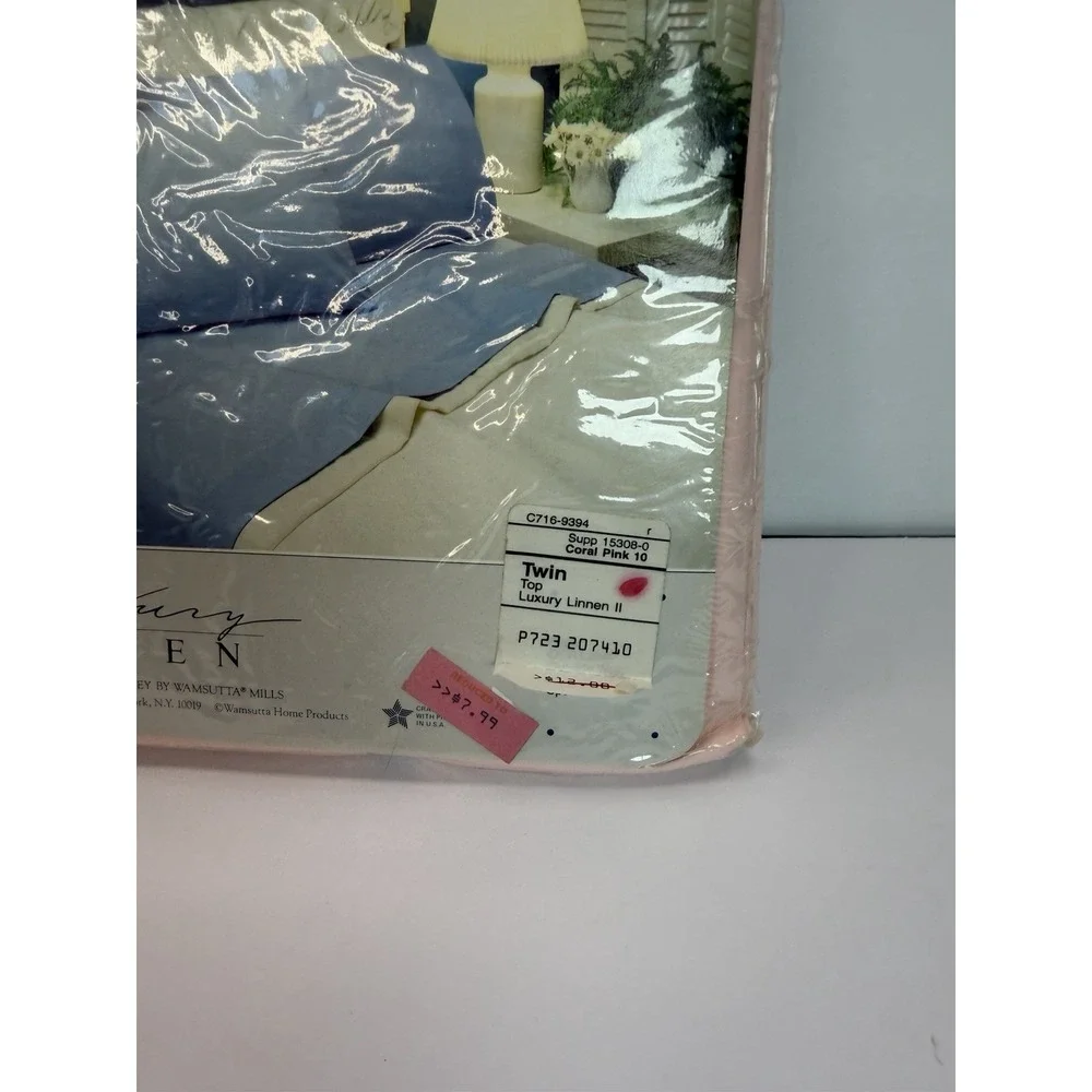 Wamsutta Twin Flat Sheet Vintage Pink Easy Care Cotton USA